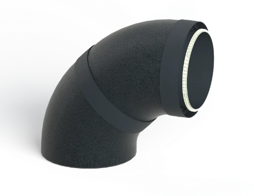 Duco DucoFlex Star geïsoleerde ventiltatiebocht 90° met koppelstuk 180 mm 0000-4910