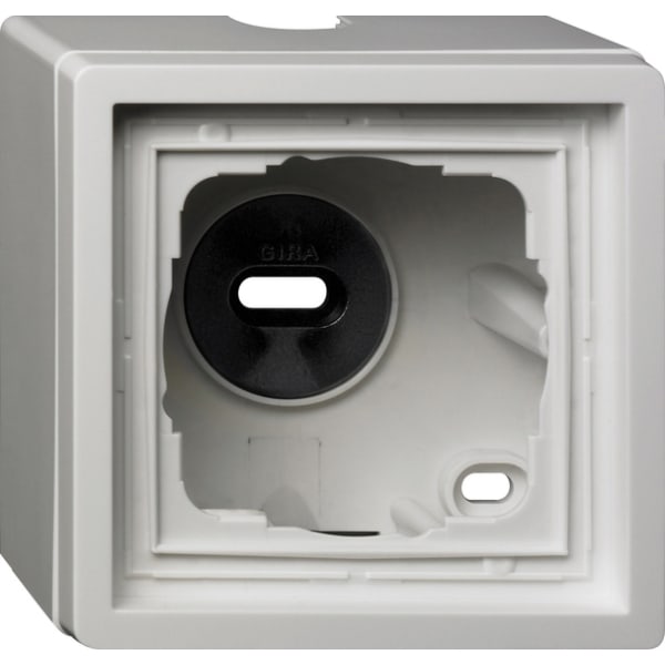 GIRA Opbouwbehuizing 1-v + afd.r. Gira F100 z.wit 0061112