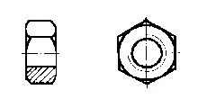 PGB zeskantmoer M16 - zwart 00934