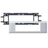 LEGRAND DLP houder alu 6 modules deksel 65mm Mosaic drievoudig 011206