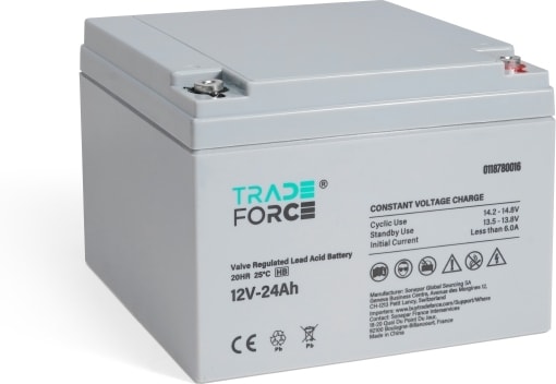 12V 24Ah 20HR loodzuurbatterij lekvrij met ventiel