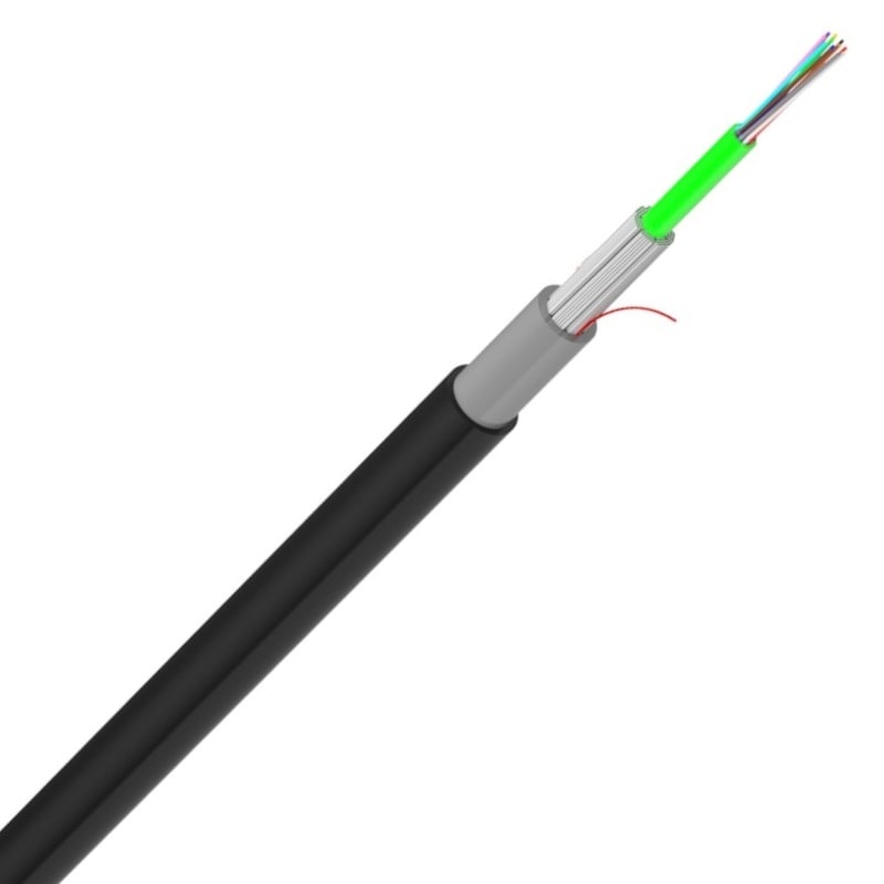 Corning OM3 Gel-filled Central Tube Dielectric Armour Indoor/Outdoor Cable 12F MMF 012TEU-83188A2C
