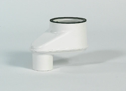 Ubbink Rolux PP adapter 80/80 x 80/125 - wit - zonder rookgasbuis 0187584