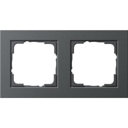 GIRA Afdekraam 2-v Gira E2 antraciet 021223
