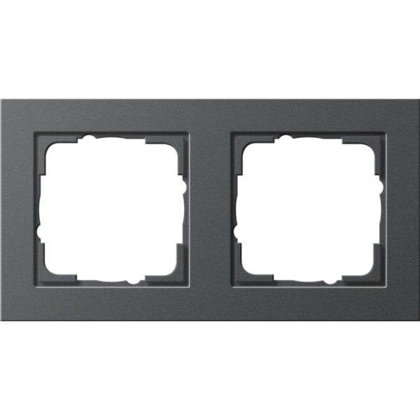 GIRA Afdekraam 2-v Gira E2 antraciet 021223