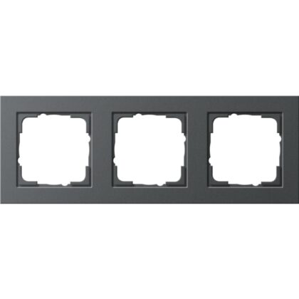 GIRA Afdekraam 3-v Gira E2 antraciet 021323