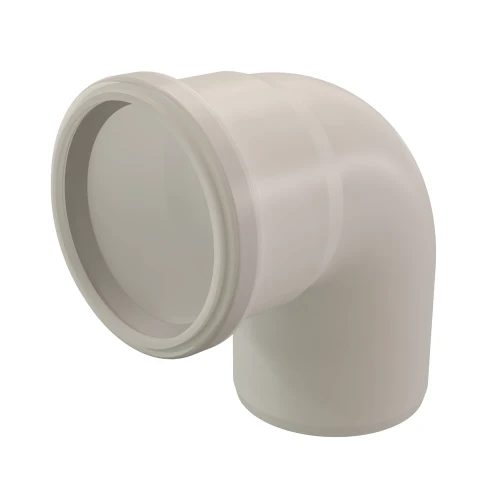 Ubbink Rolux PP bocht 87° MF 60 mm - zwart 0222701