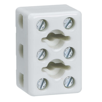 LEGRAND Kroonsteen porselein 2P en 2 bevestigingsgaten 2.5mm² 034335