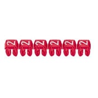 LEGRAND CAB 3 merkteken - cijfer 2 rood - doorsnede 4 tot 6 mm² 038232