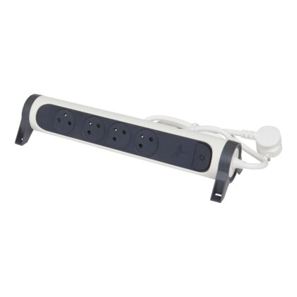 LEGRAND Premium contactdoos met automaat 4x2P+A 1.5m zwart-wit 049440