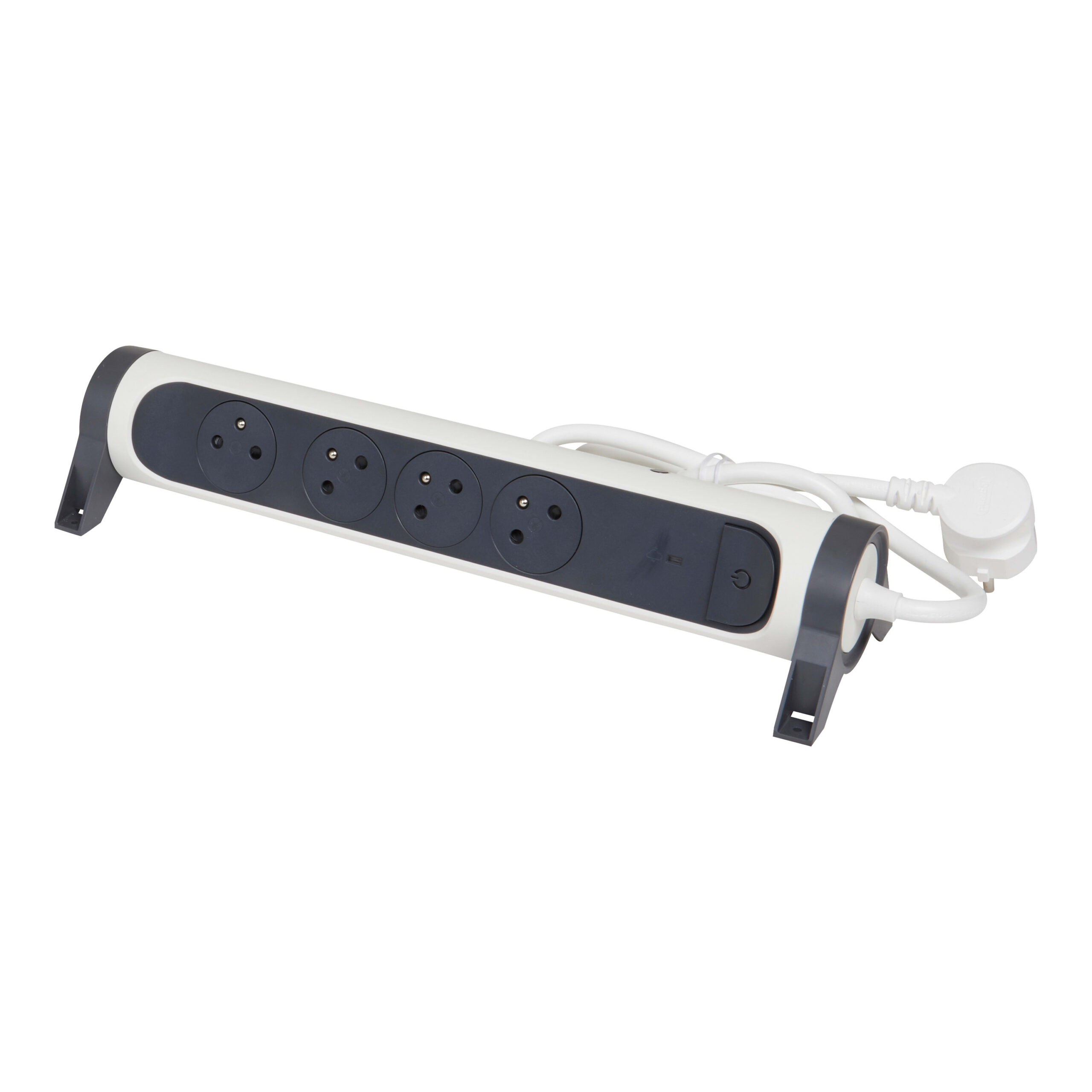 LEGRAND Premium contactdoos met automaat 4x2P+A 1.5m zwart-wit 049440