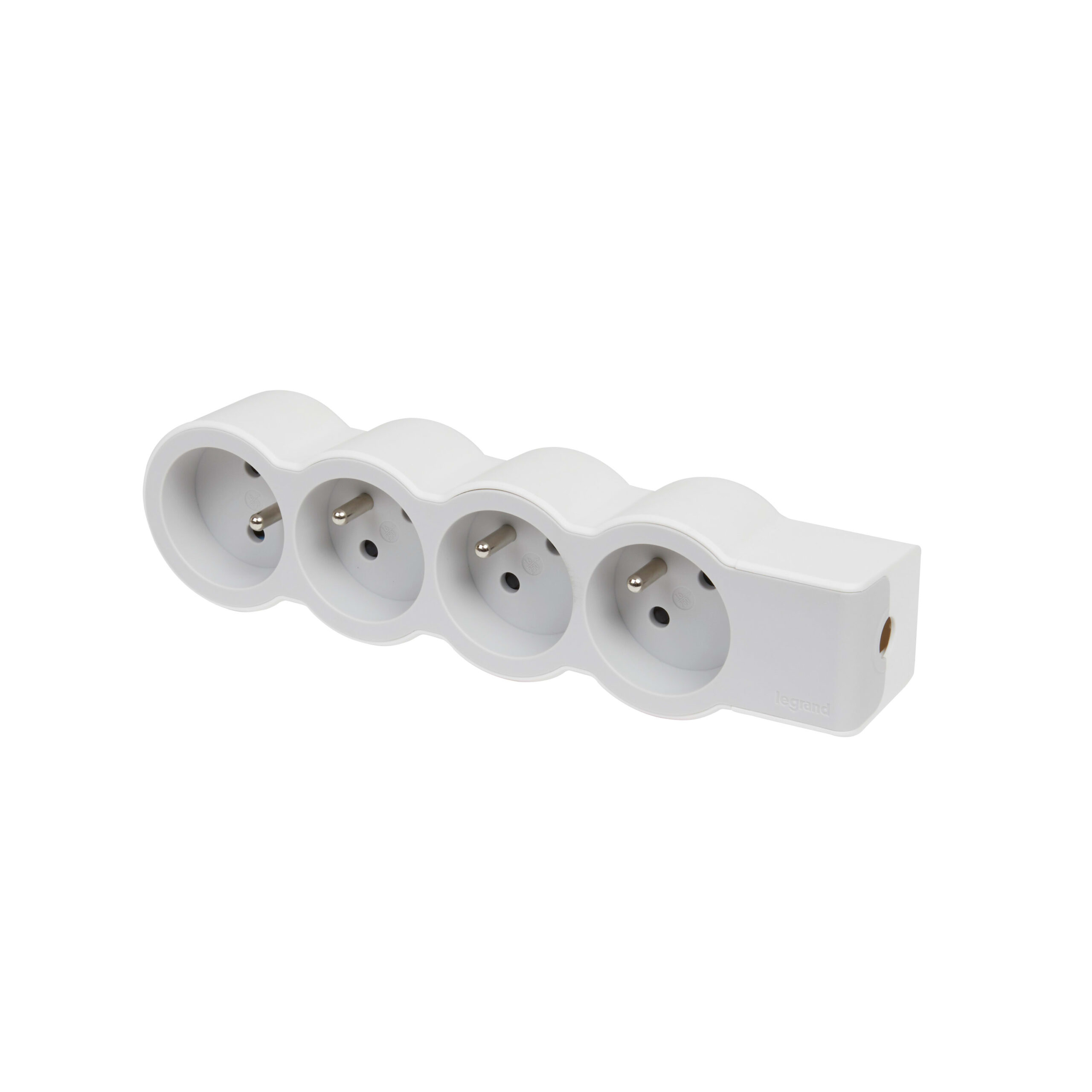LEGRAND Standaard contactdoos 4x2P+A zonder snoer - wit-grijs 049497