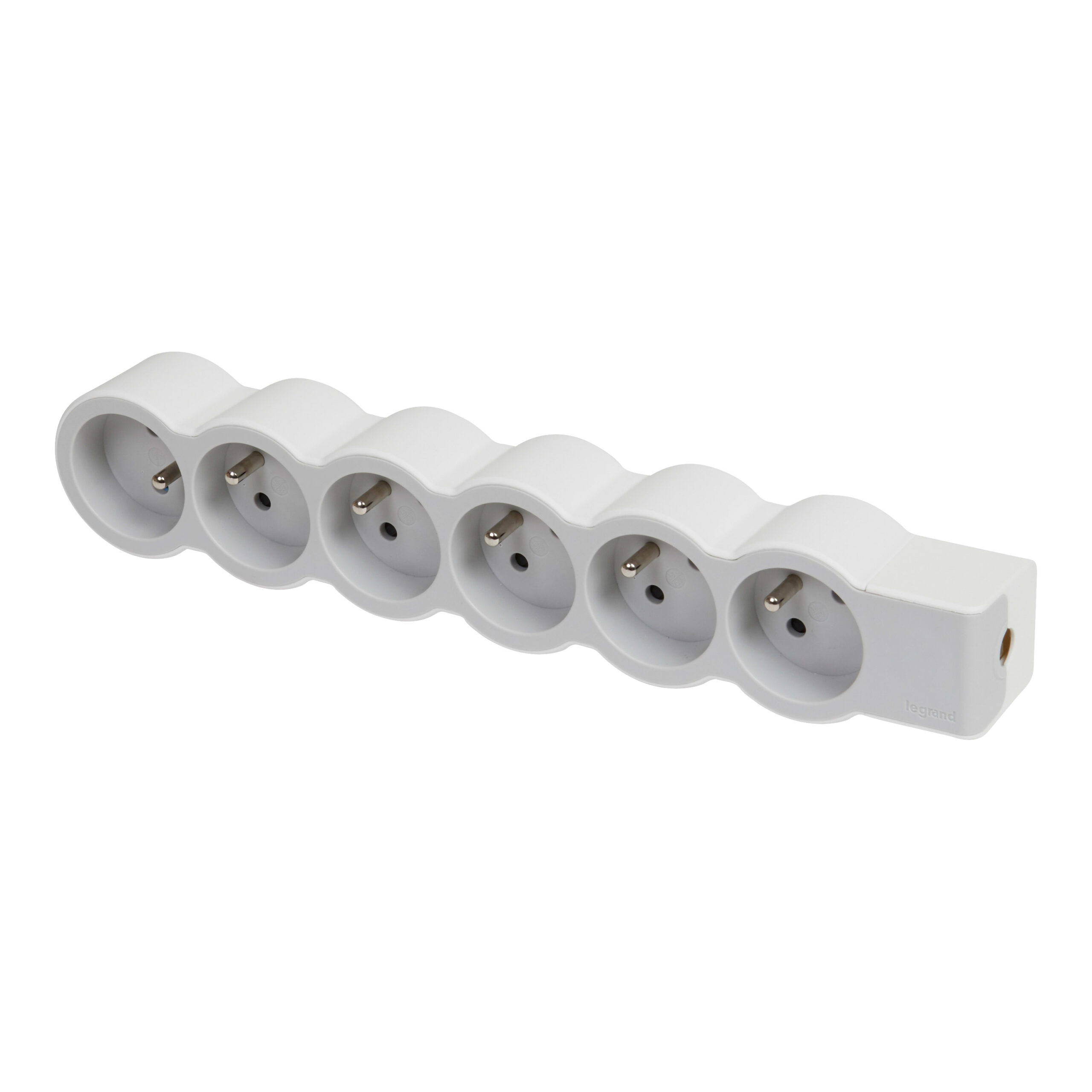LEGRAND Standaard contactdoos 6x2P+A zonder snoer - wit-grijs 049499