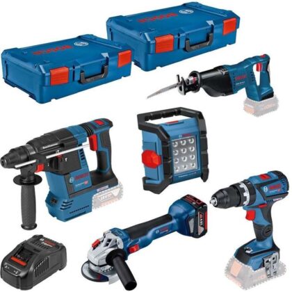 Bosch Professional 5 Toolkit 18V + 3x PC 18V+GAL+2x X-LB 0615990M2X