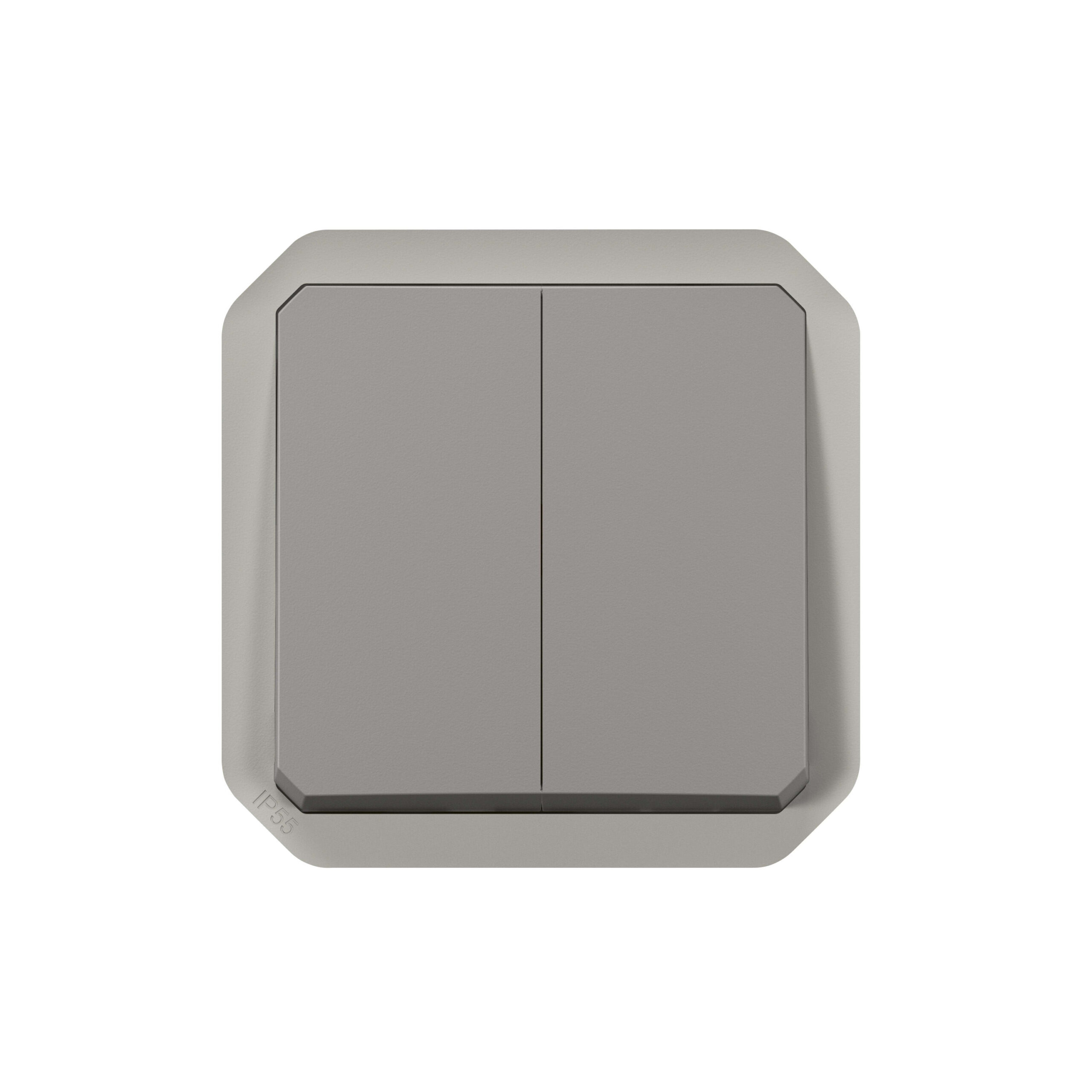 LEGRAND Plexo dubbel wissel-drukknop mechanisme IP55 IK08 grijs 069525L