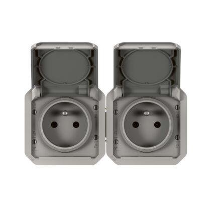 LEGRAND Plexo contactds 2Vx2P+A horiz mechanisme - IP55 IK08 grijs 069562L