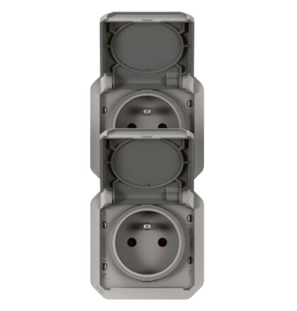 LEGRAND Plexo contactds 2Vx2P+A vert. mechanisme - IP55 IK08 grijs 069563L
