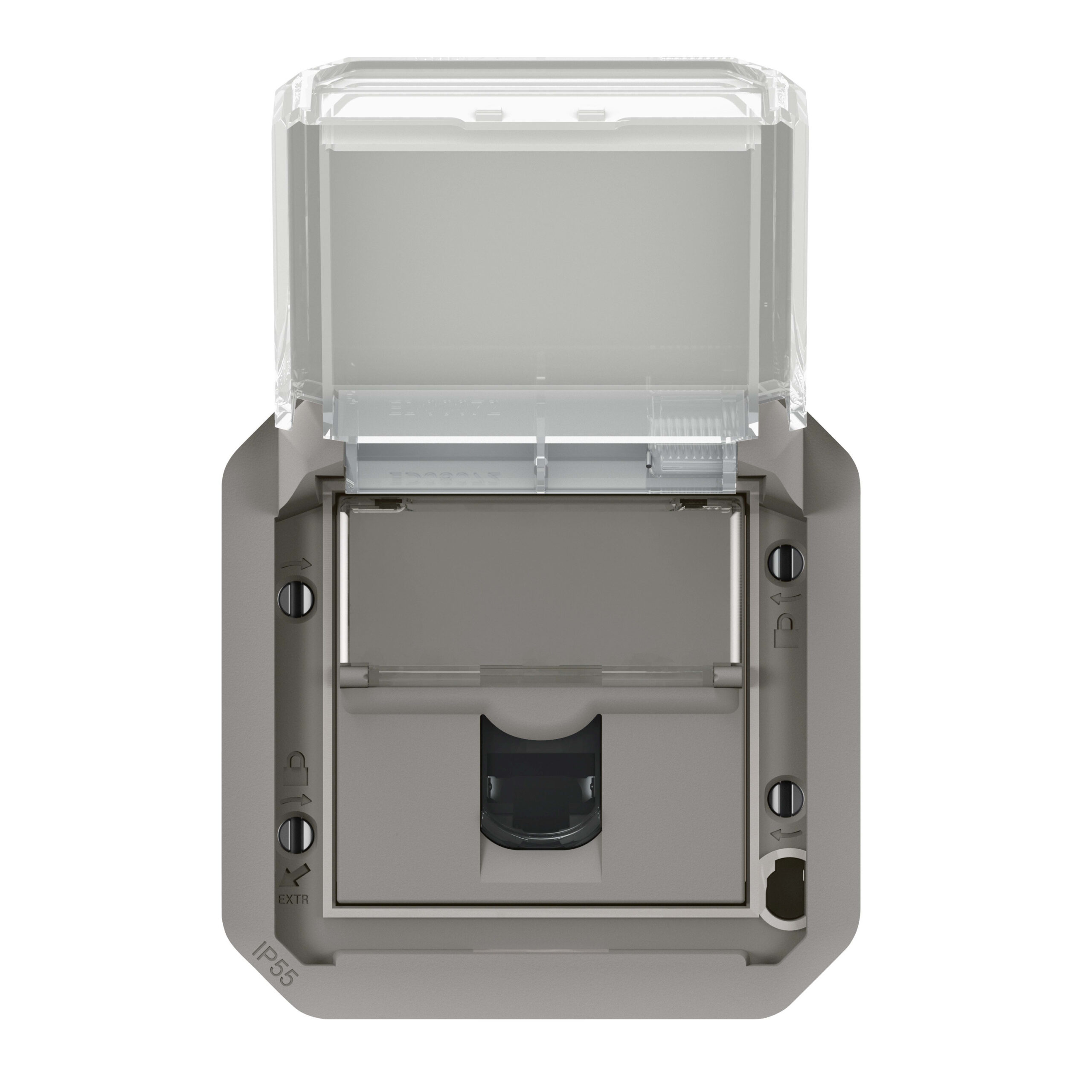 LEGRAND Plexo contctds RJ45 cat 6A FTP mechanisme - IP55 IK08 grijs 069569L
