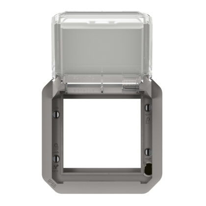 LEGRAND Plexo adapter Mosaic 2 mod met transparant deksel grijs 069580L