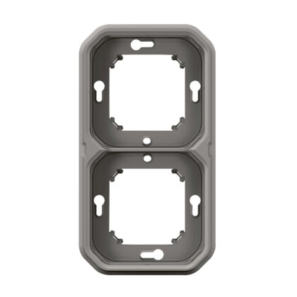 LEGRAND Plexo inbouwkader 2 mechanisme hor of vert IP55 - grijs 069683L