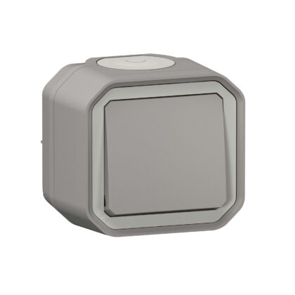 LEGRAND Plexo drukknop NO 10A 250V compleet IP55 IK08 grijs 069720L