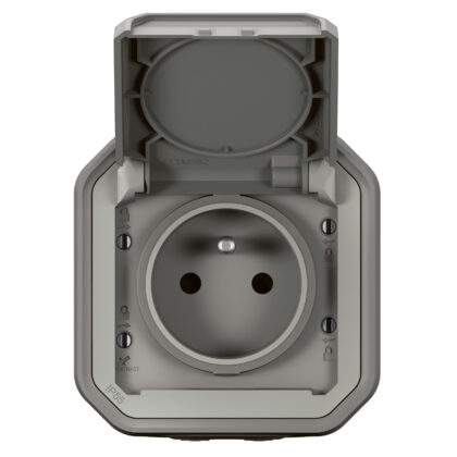 LEGRAND Plexo DIY contactdoos compleet IP55 - grijs 070003