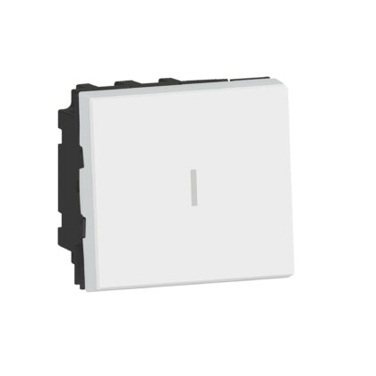 LEGRAND Mosaic tweepolige wisselschakelaar - 16AX - 2 modules - wit 077063L