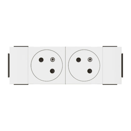 LEGRAND Mosaic Link contactdoos 2x2P+A -vlak- soluclip 4 modules wit 077102L