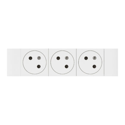 LEGRAND Mosaic Link contactdoos 3x2P+A -vlak- soluclip 6 modules wit 077103L