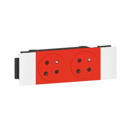 LEGRAND Mosaic Link contactdoos 2x2P+A -vlak-met polarisatie- contactdoos op 45°-solucli 077122L