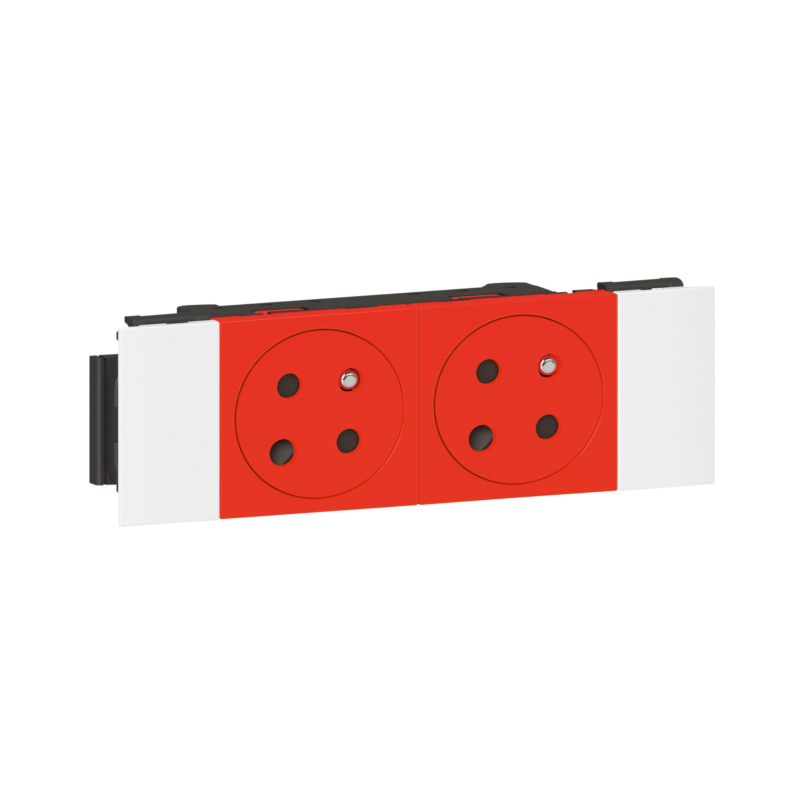 LEGRAND Mosaic Link contactdoos 2x2P+A -vlak-met polarisatie- contactdoos op 45°-solucli 077122L