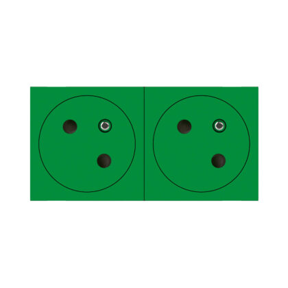 LEGRAND Mosaic Link contactdoos 2x2P+A -vlak- contactdoos op 45°-4 modules groen 077162L