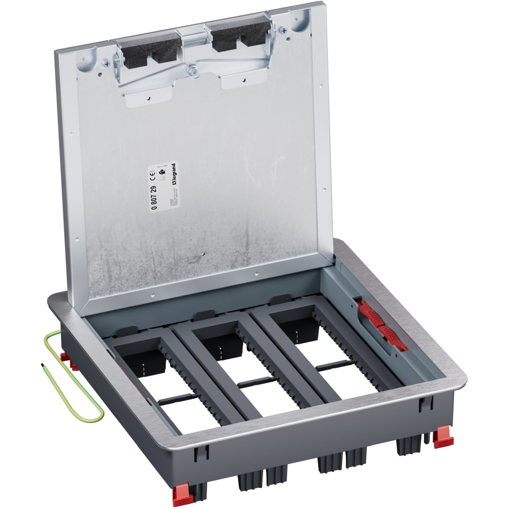 LEGRAND Vloerdoos met metaal rand voor beton 24 mod. horizontaal 080729