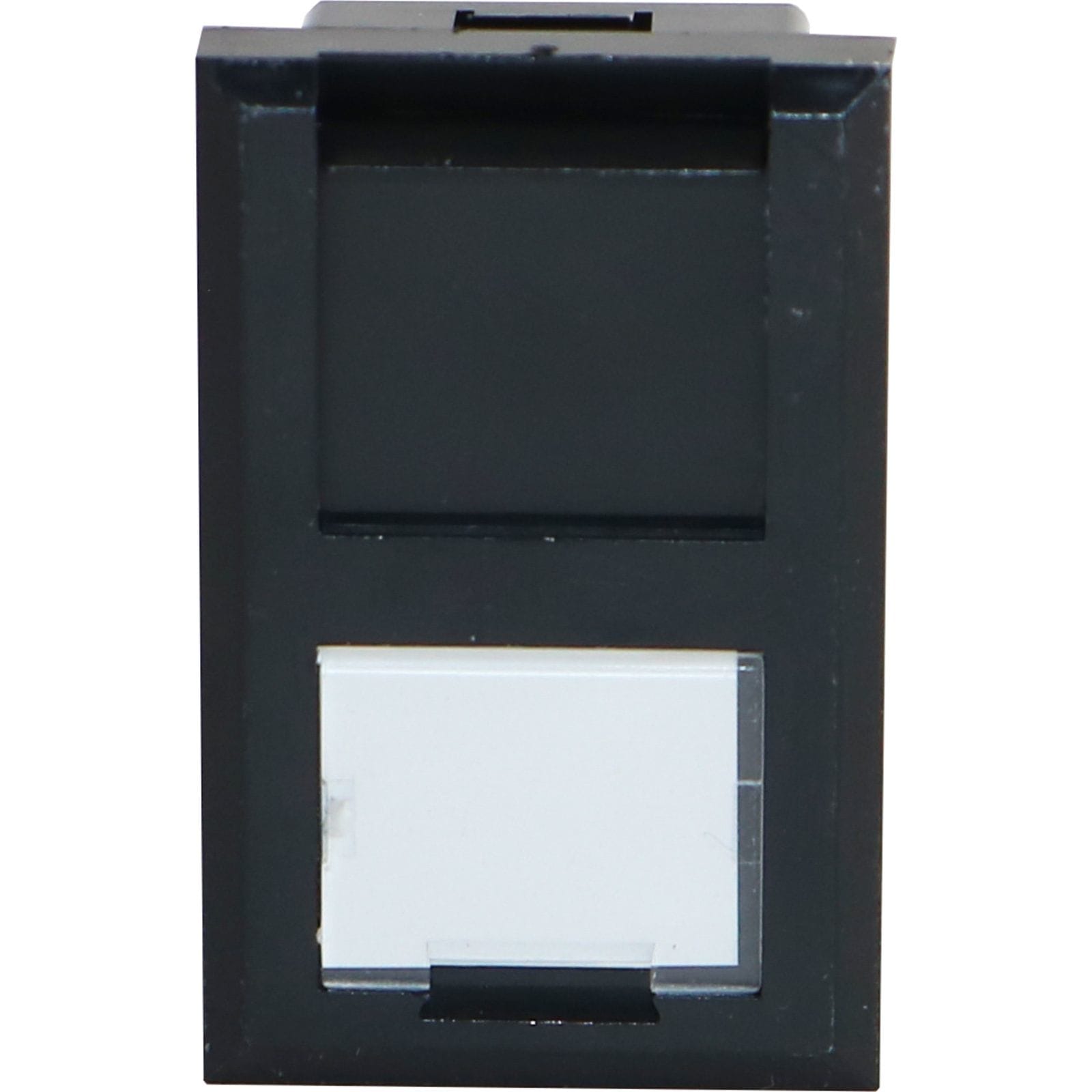 Excel Networking Solutions 6C Flat Shutter For Keystone Jack - Black 100-018-BK