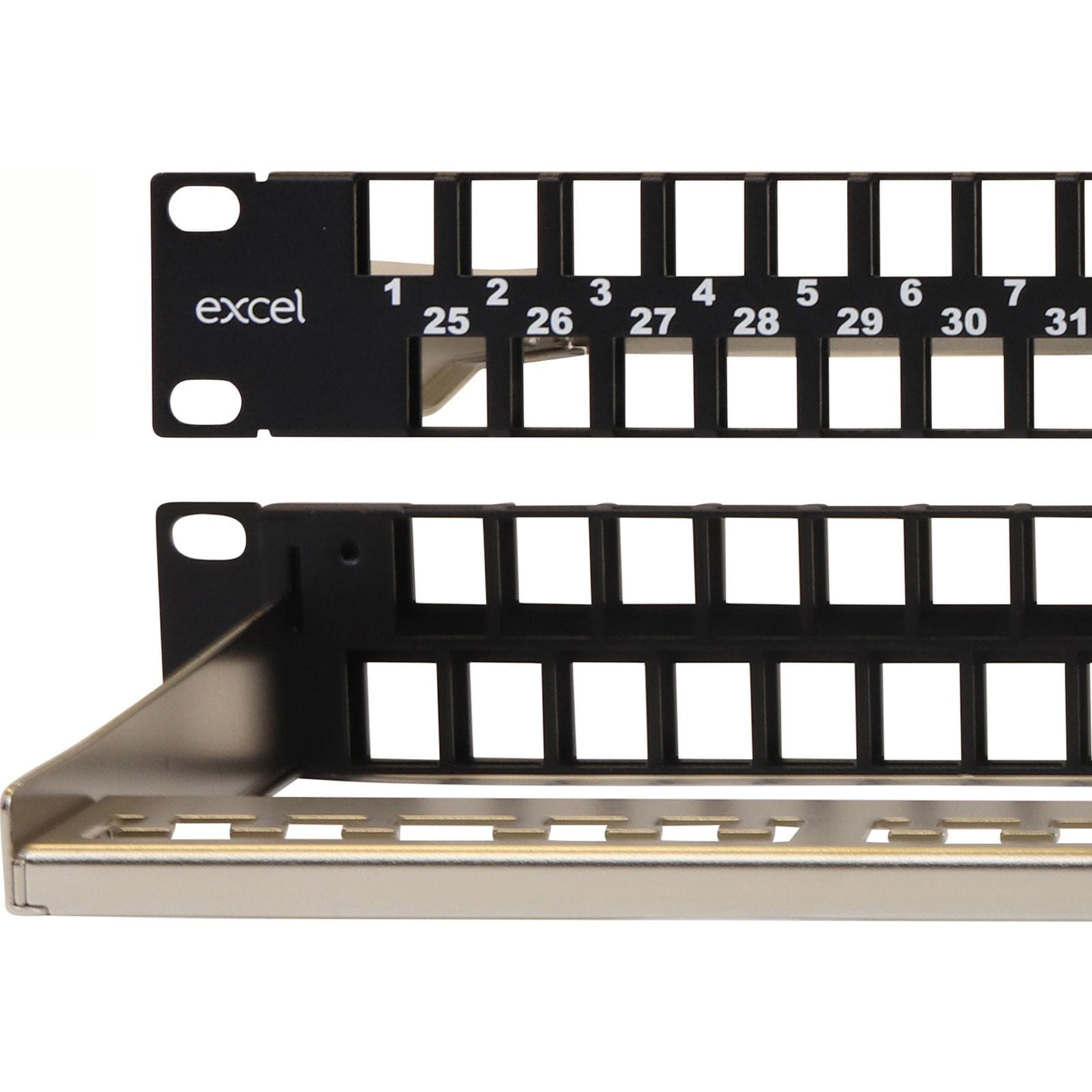 Excel Networking Solutions EXCEL 48 Port 1U KEYSTONE PATCH PANEL UTP BLACK 100-050