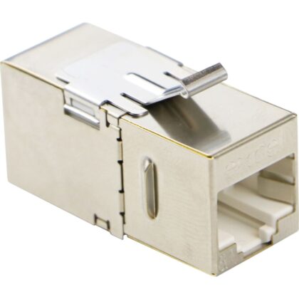 Excel Networking Solutions CAT 6A (FTP) 180 Degree Keystone Through Coupler 100-107