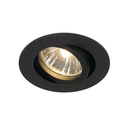 SLV Belgium New Tria 68 rond indoor plafondinbouwlamp QPAR51 zwart 50W 1001980