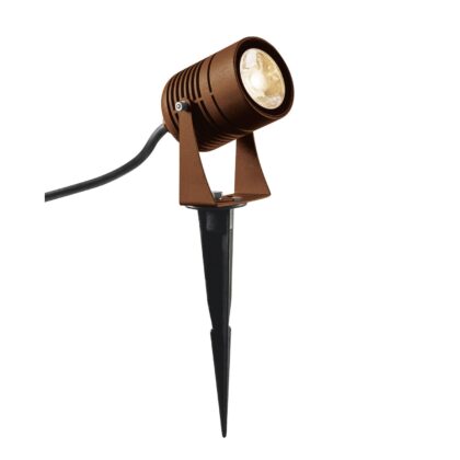 SLV Belgium LED Spike LED buitenlamp met grondpin roestkleurig IP55 3000K 40° 1002203