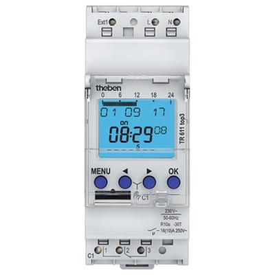 THEBEN Digitale klok 24U/7D 230V 45-60HZ 1CO 16A 10057