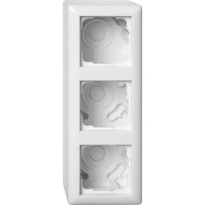 GIRA Opbouwbehuizing 3-v + afd.r. Standard 55 z.wit 106303