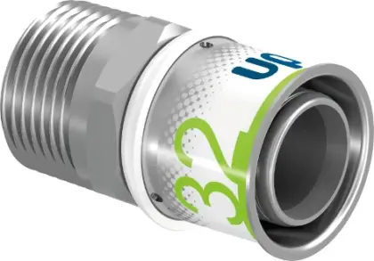 Uponor S-Press Plus messing puntstuk MF 32 x 5/4 M 1070510