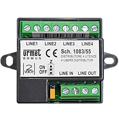URMET Videoverdeler 2Voice 1in/4uit 1083/55