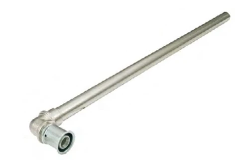 Multi messing pers bocht 90° MF met aangelaste koperbuis 16 x 15Cu (200mm) 1100052131
