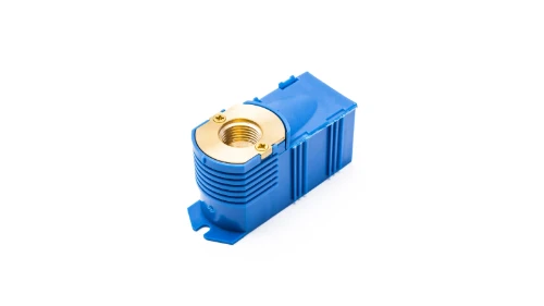 Connect muurinbouwdoos met klemkoppeling 90° FF 1/2 x 16 mm - blauw 1100052210