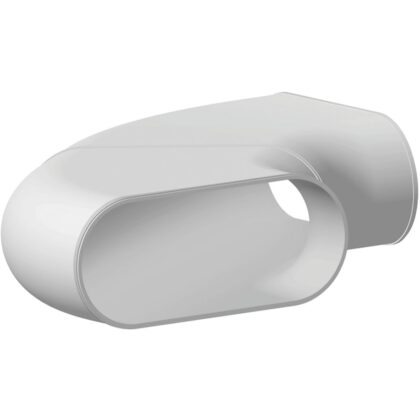 Aldes Optiflex - Bocht ovaal - verticaal - 90° - wit 11091859