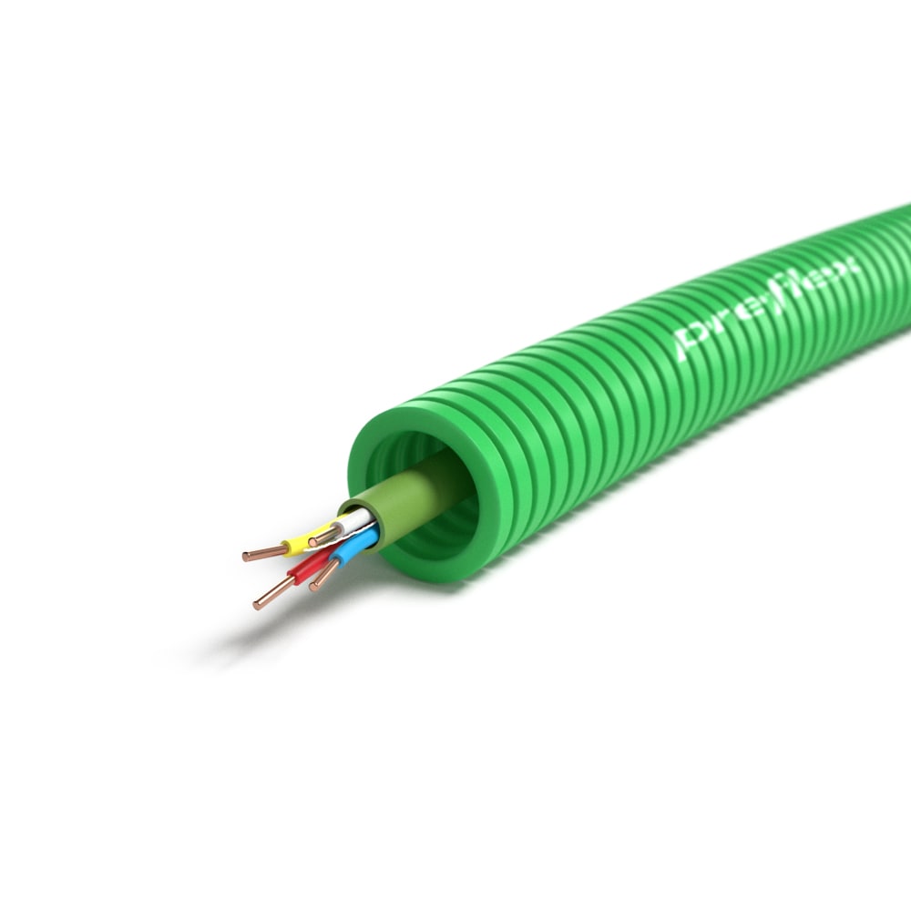 PREFLEX SAFE Preflex safe voorbedrade buis 16mm LS0H groen + signalisatie SGG 4X0