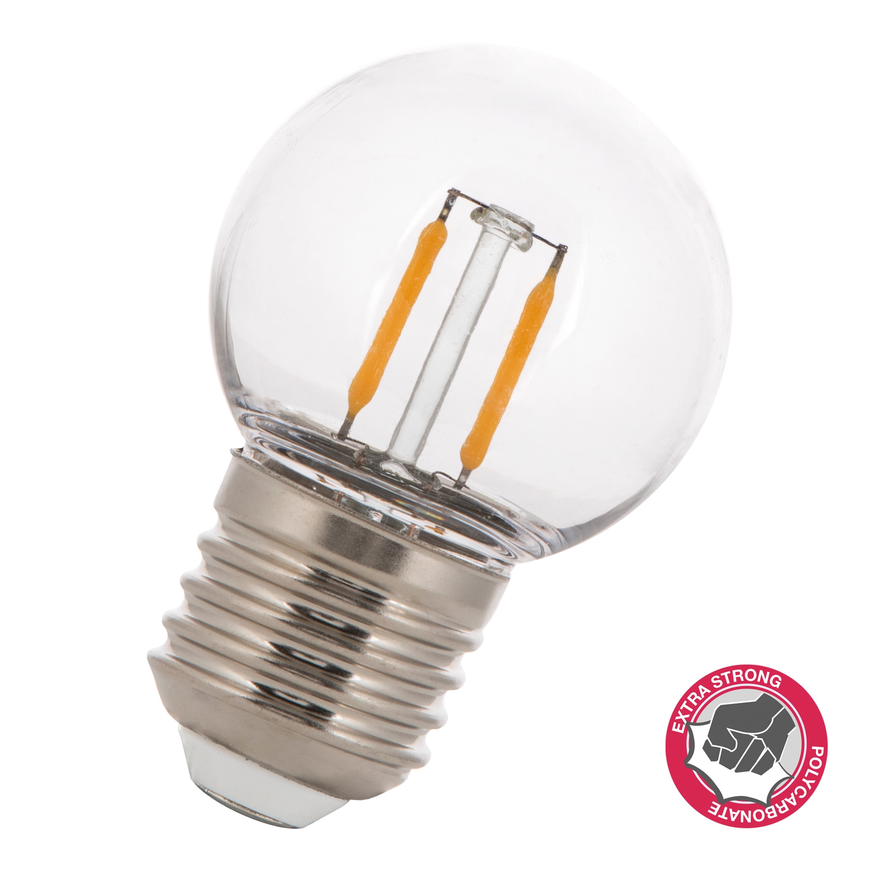 BAILEY LED Filament Safe Kogel G45 E27 2W 2700K Helder 160lm 360D IP44 Stootvast Poly 141886