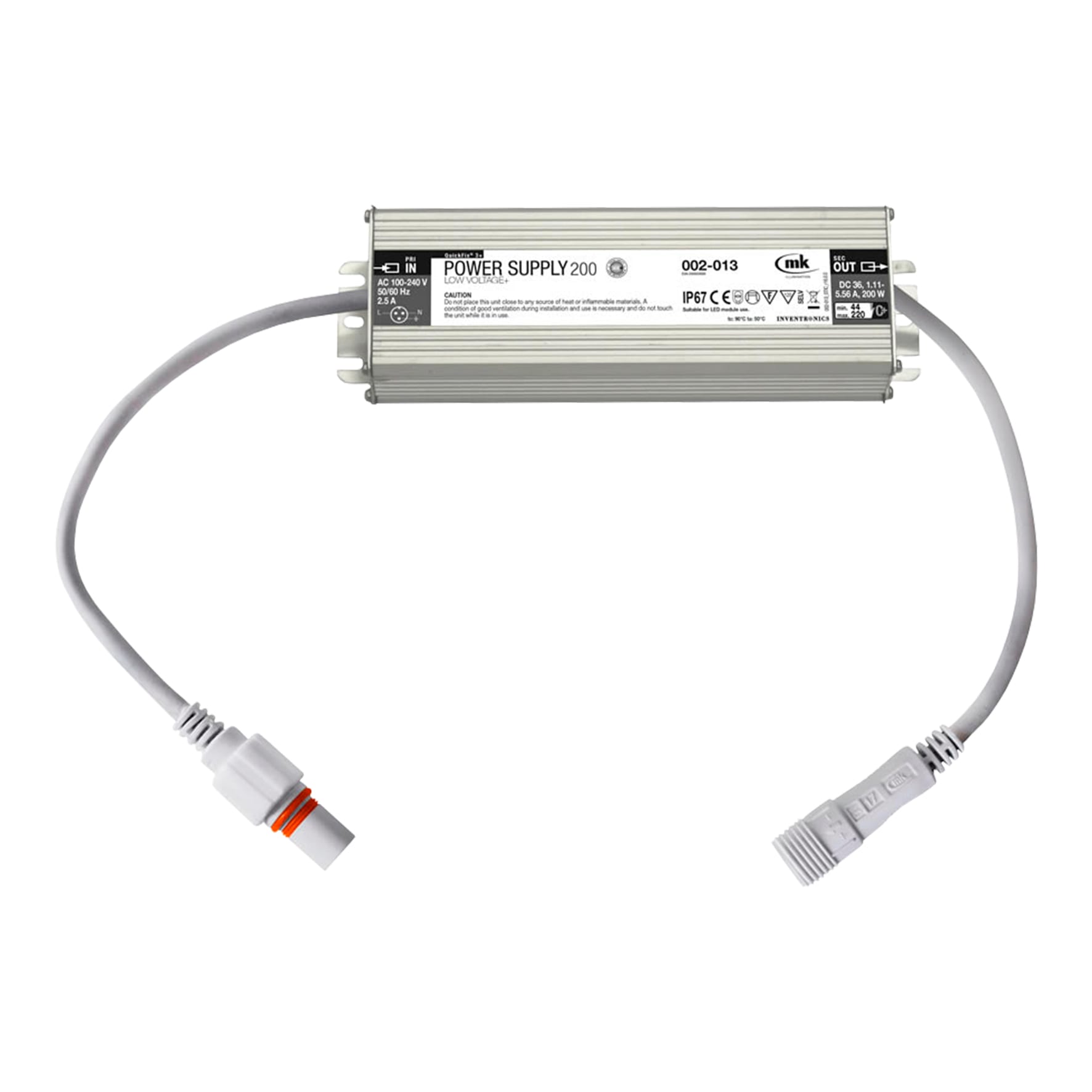 MK ILLUMINATION MK 002-013 QF 3+ Input 100-240VAC Output 36VDC Power Supply Max 200W/5500 LEDs I 144796
