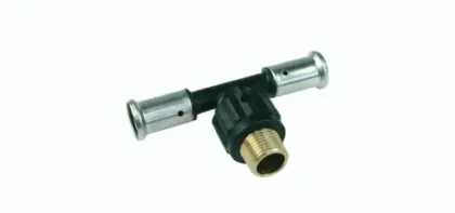 Henco PVDF pers verloop T-stuk met buitendraad 90° FMF 26 x 3/4 M x 26 mm 14PK-260526