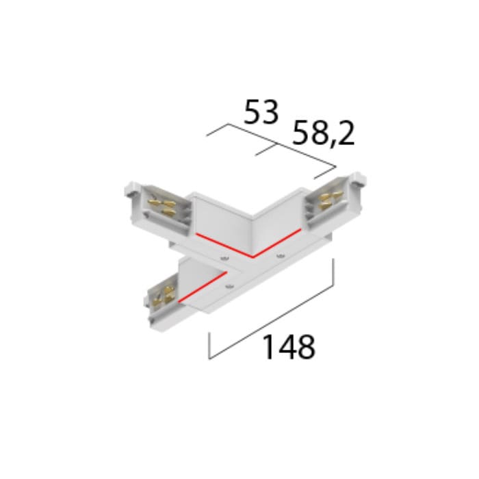 TECHNOLUX T-verbinder met voedingsmogelijkheid
